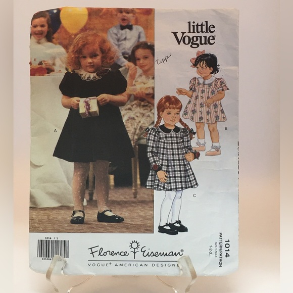 Bundle of (2) Toddler Party Dress Sewing Patterns - Picture 2 of 6